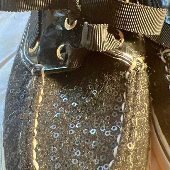 Sperry Top-Sider Bahama Boat Shoes Women's Size 7 Black Sequin Casual Sneakers - Picture 5 of 12